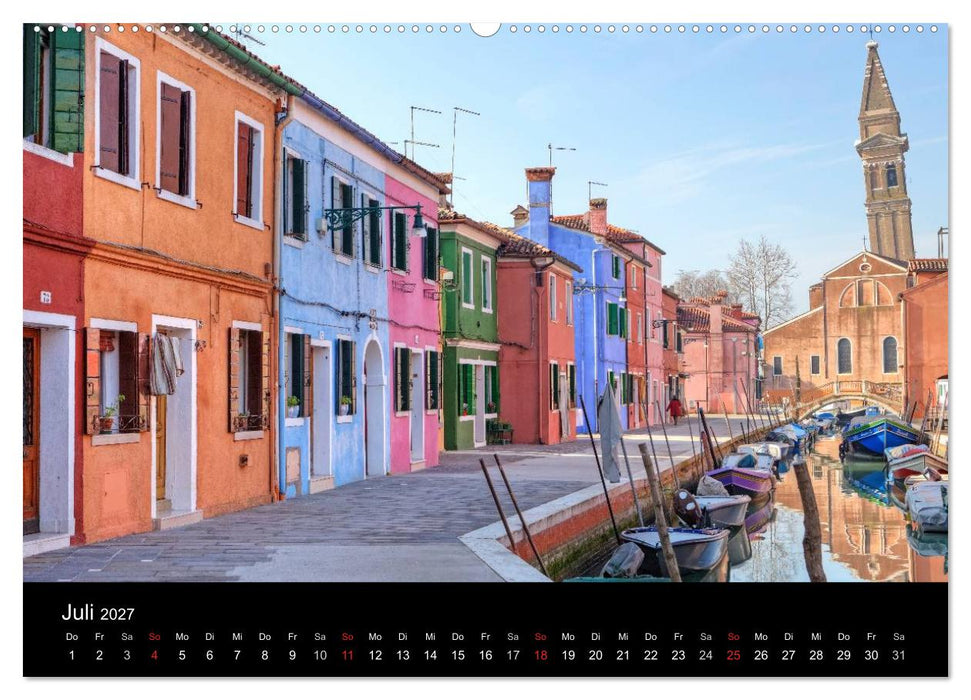 Die bunten Häuser von Burano (CALVENDO Premium Wandkalender 2027)
