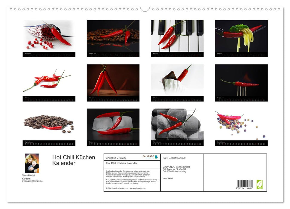 Hot Chili Küchen Kalender (CALVENDO Wandkalender 2027)