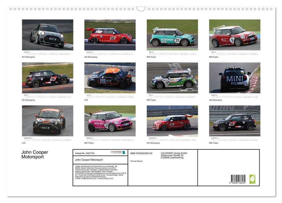 John Cooper Motorsport (CALVENDO Wandkalender 2027)