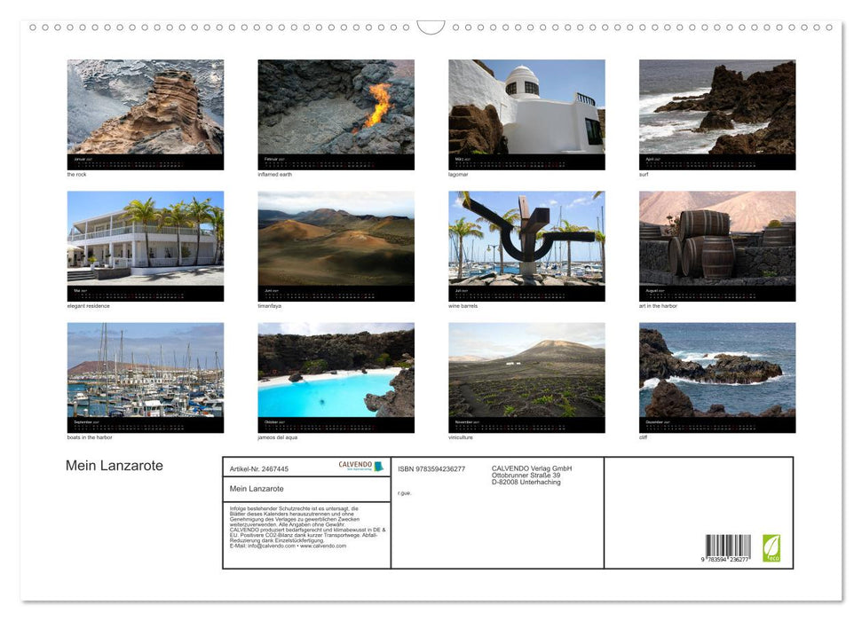 Mein Lanzarote (CALVENDO Wandkalender 2027)