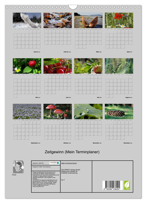 Zeitgewinn (Mein Terminplaner) (CALVENDO Wandkalender 2027)