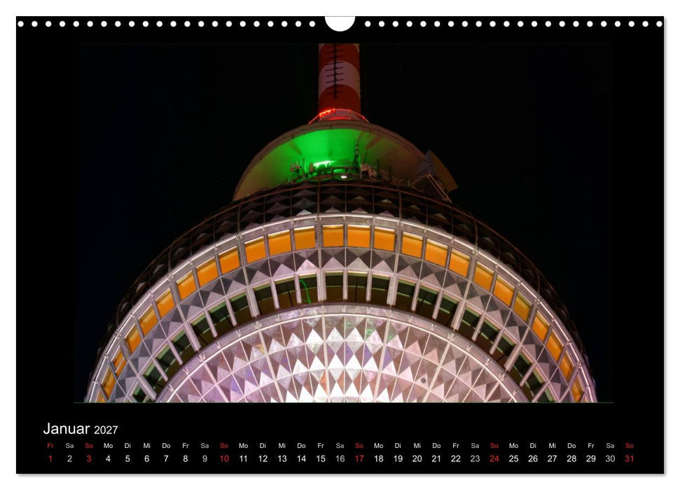 Berlin bei Nacht 2027 (CALVENDO Wandkalender 2027)