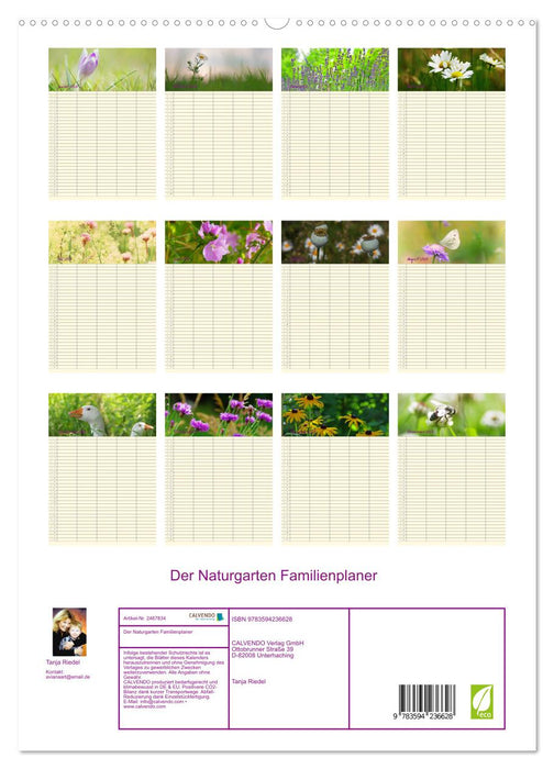 Der Naturgarten Familienplaner (CALVENDO Premium Wandkalender 2027)
