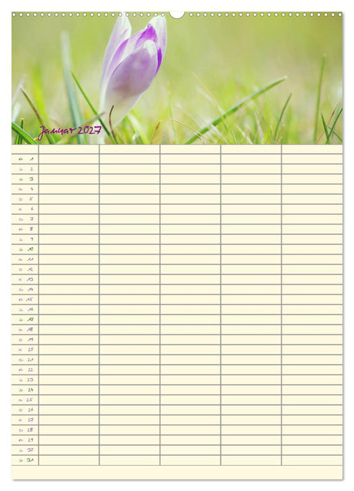 Der Naturgarten Familienplaner (CALVENDO Premium Wandkalender 2027)