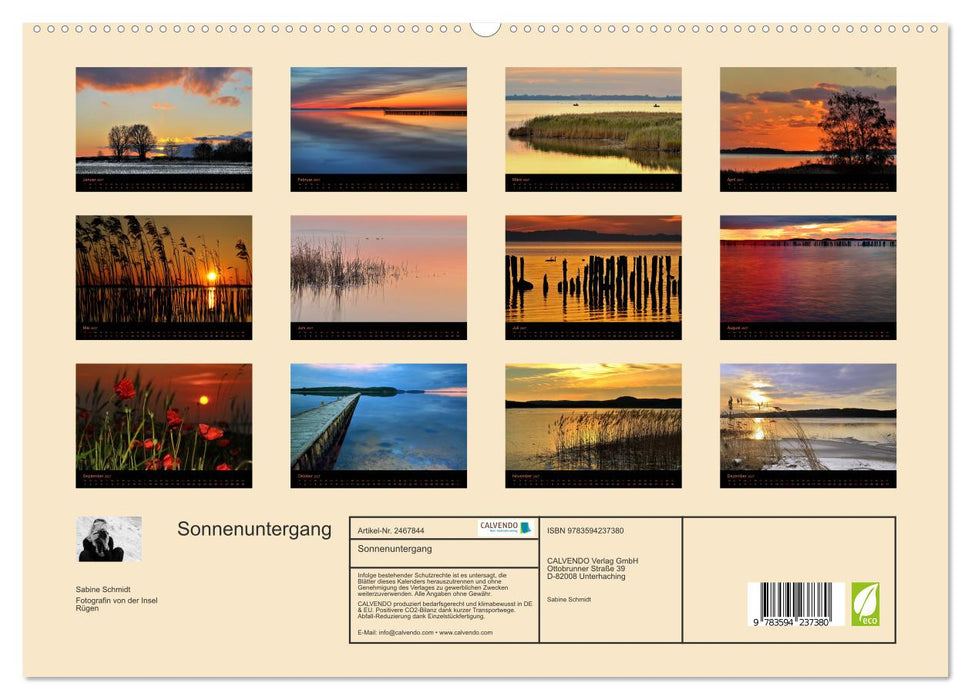 Sonnenuntergang (CALVENDO Premium Wandkalender 2027)