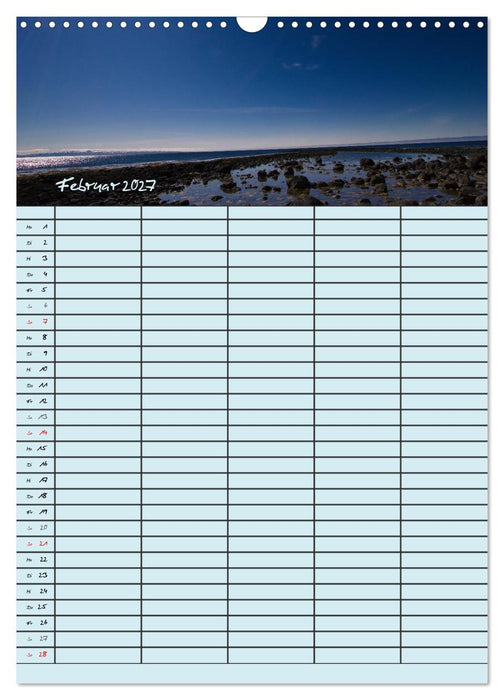 Island Familienplaner (CALVENDO Wandkalender 2027)