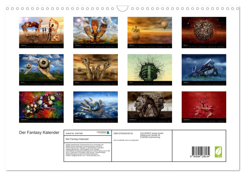 Der Fantasy Kalender (CALVENDO Wandkalender 2027)