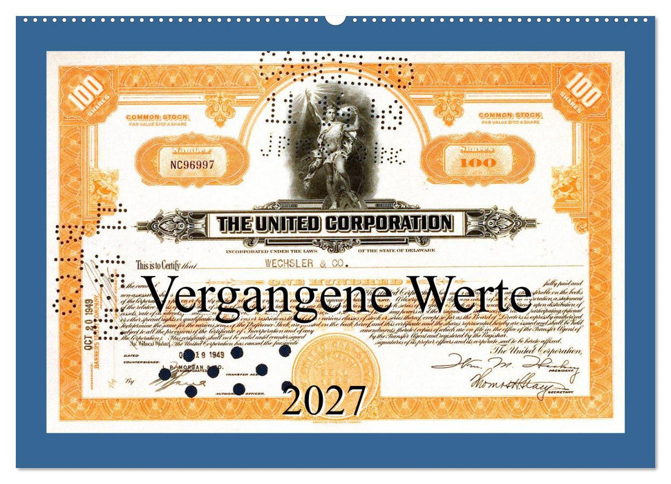 Vergangene Werte (CALVENDO Wandkalender 2027)