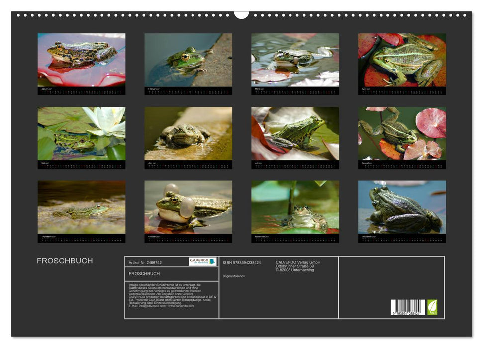 FROSCHBUCH (CALVENDO Wandkalender 2027)
