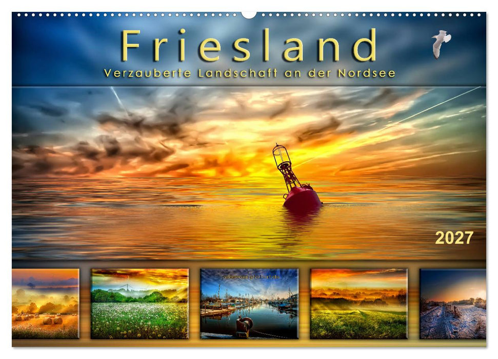 Friesland, verzauberte Landschaft an der Nordsee (CALVENDO Wandkalender 2027)
