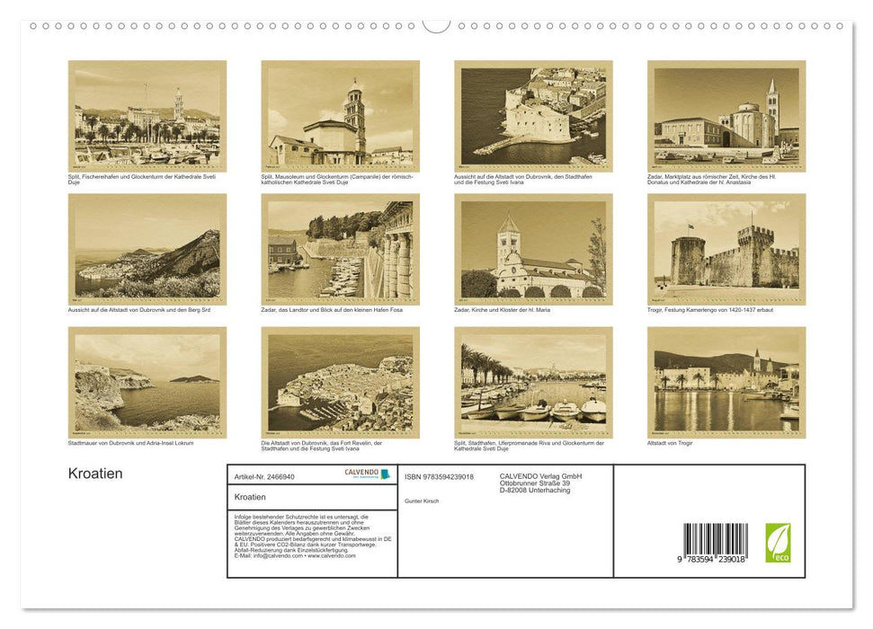 Kroatien (CALVENDO Premium Wandkalender 2027)
