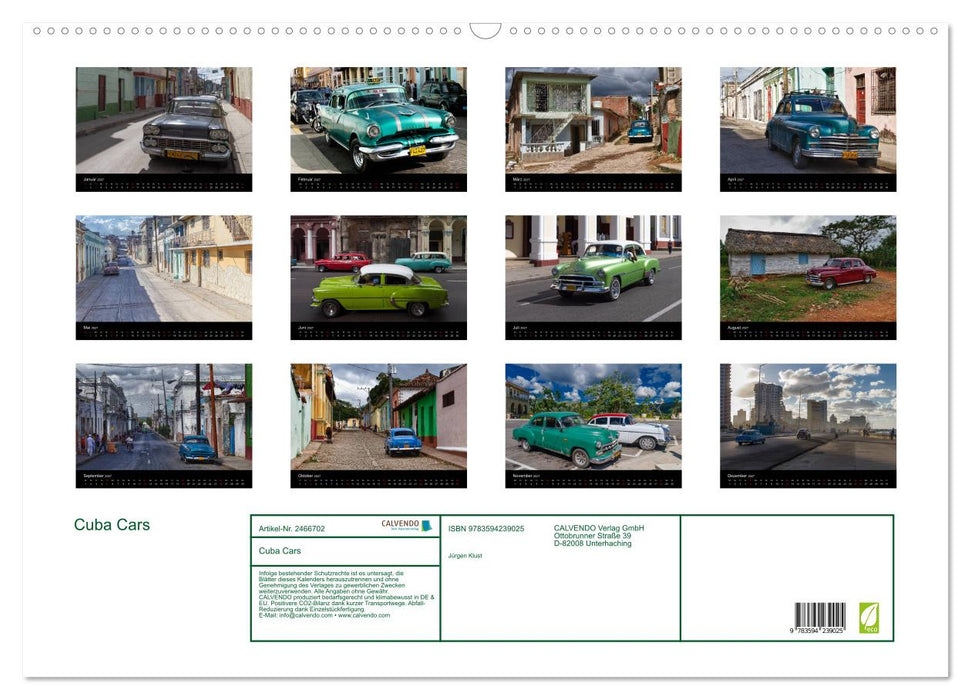 Cuba Cars (CALVENDO Wandkalender 2027)