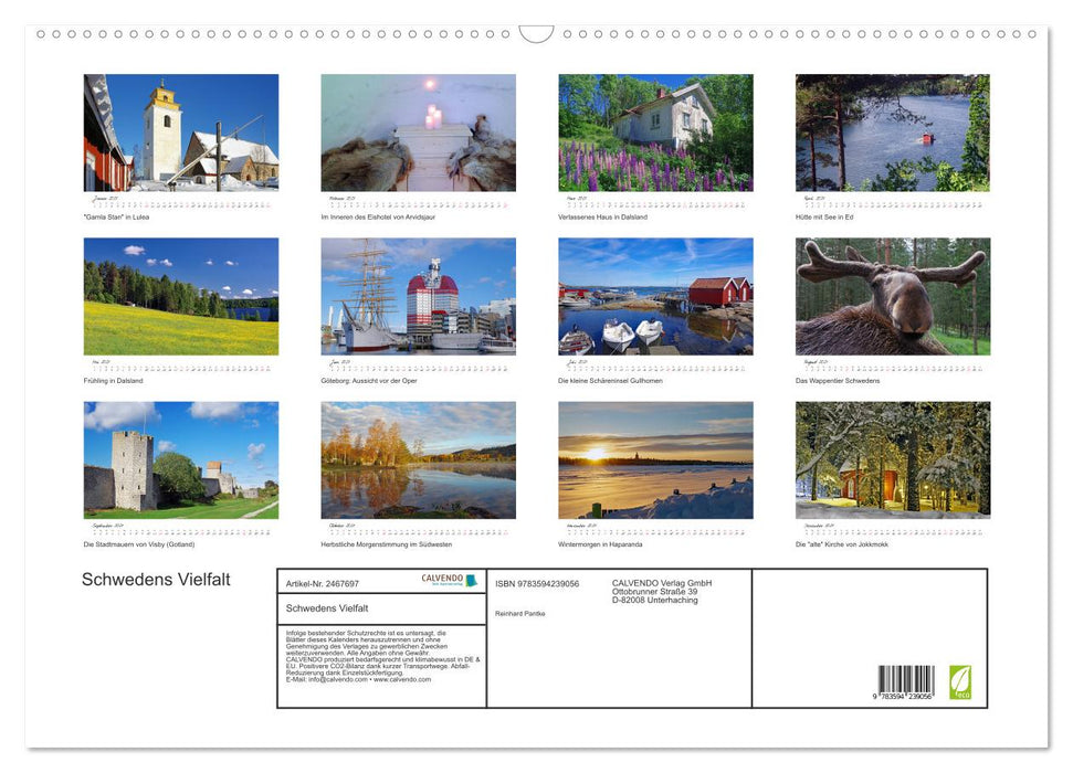 Schwedens Vielfalt (CALVENDO Wandkalender 2027)