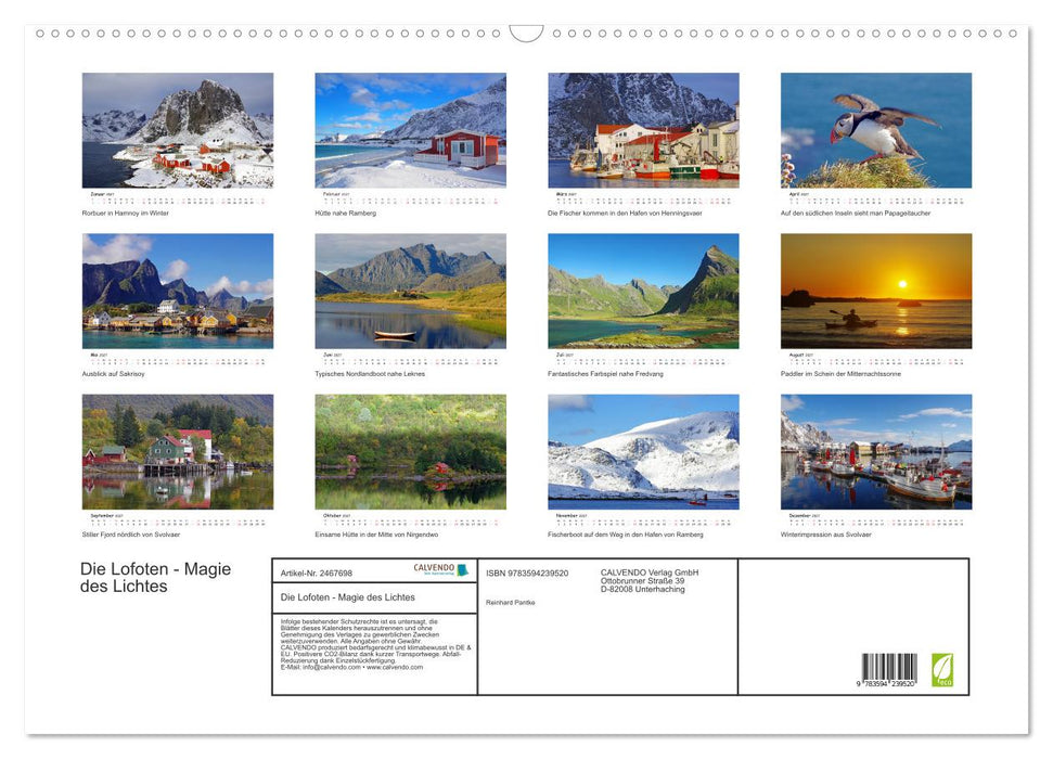 Die Lofoten - Magie des Lichtes (CALVENDO Wandkalender 2027)