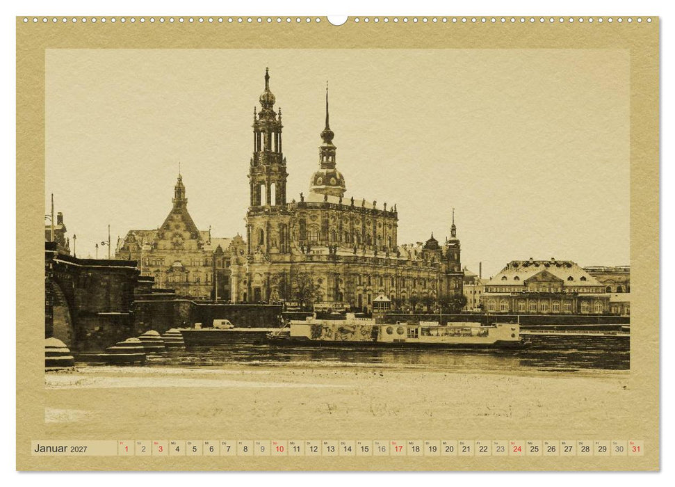 Dresden - Ein Kalender im Zeitungsstil (CALVENDO Premium Wandkalender 2027)