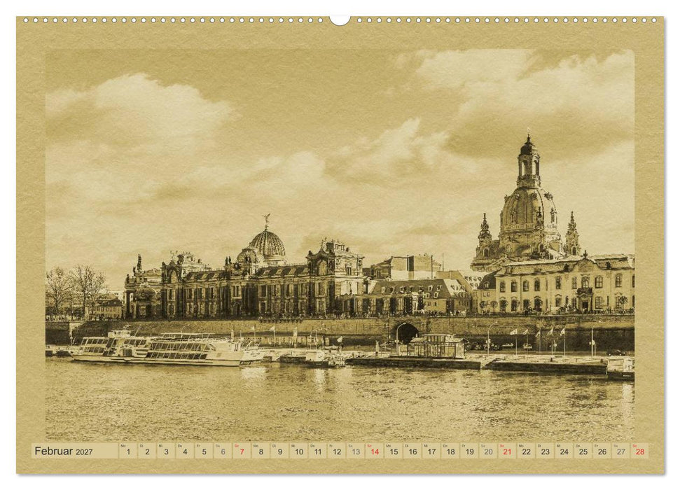 Dresden - Ein Kalender im Zeitungsstil (CALVENDO Premium Wandkalender 2027)