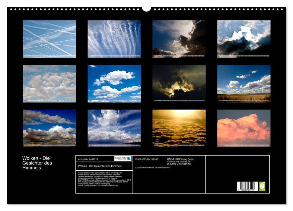 Wolken - Die Gesichter des Himmels (CALVENDO Wandkalender 2027)