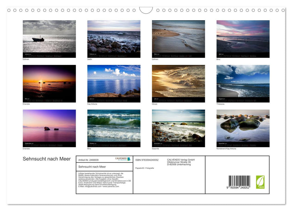 Sehnsucht nach Meer (CALVENDO Wandkalender 2027)