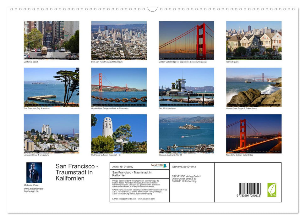 San Francisco - Traumstadt in Kalifornien (CALVENDO Premium Wandkalender 2027)