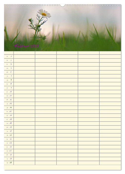 Der Naturgarten Familienplaner (CALVENDO Wandkalender 2027)
