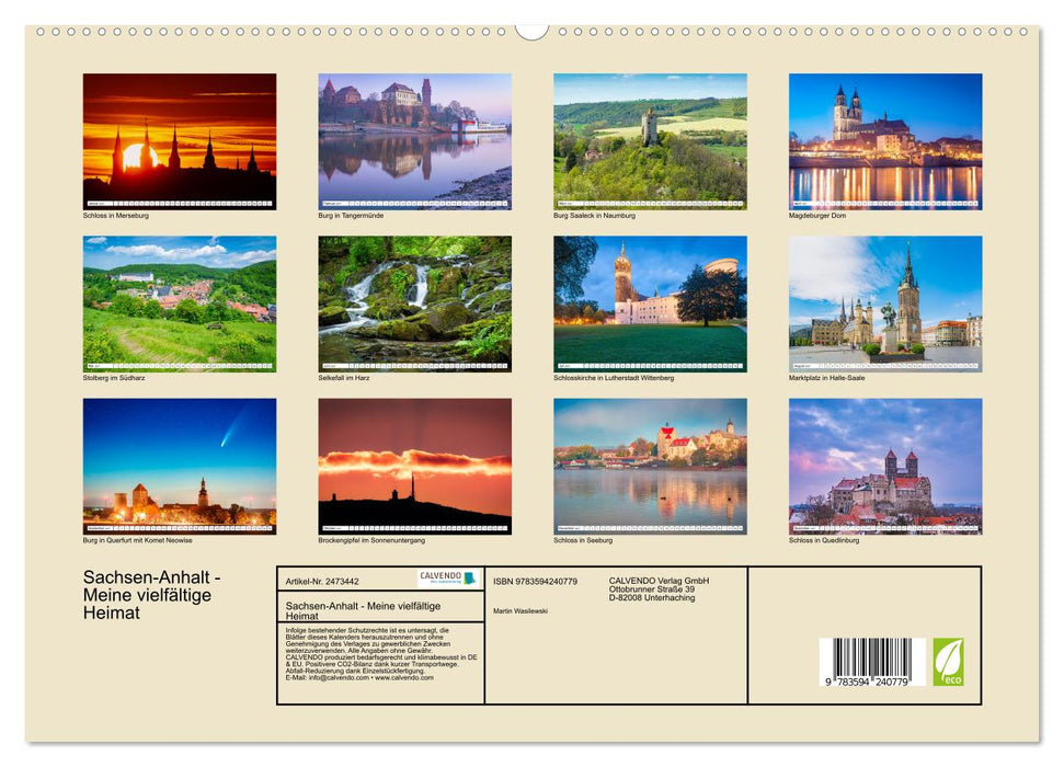 Sachsen-Anhalt - Meine vielfältige Heimat (CALVENDO Premium Wandkalender 2027)