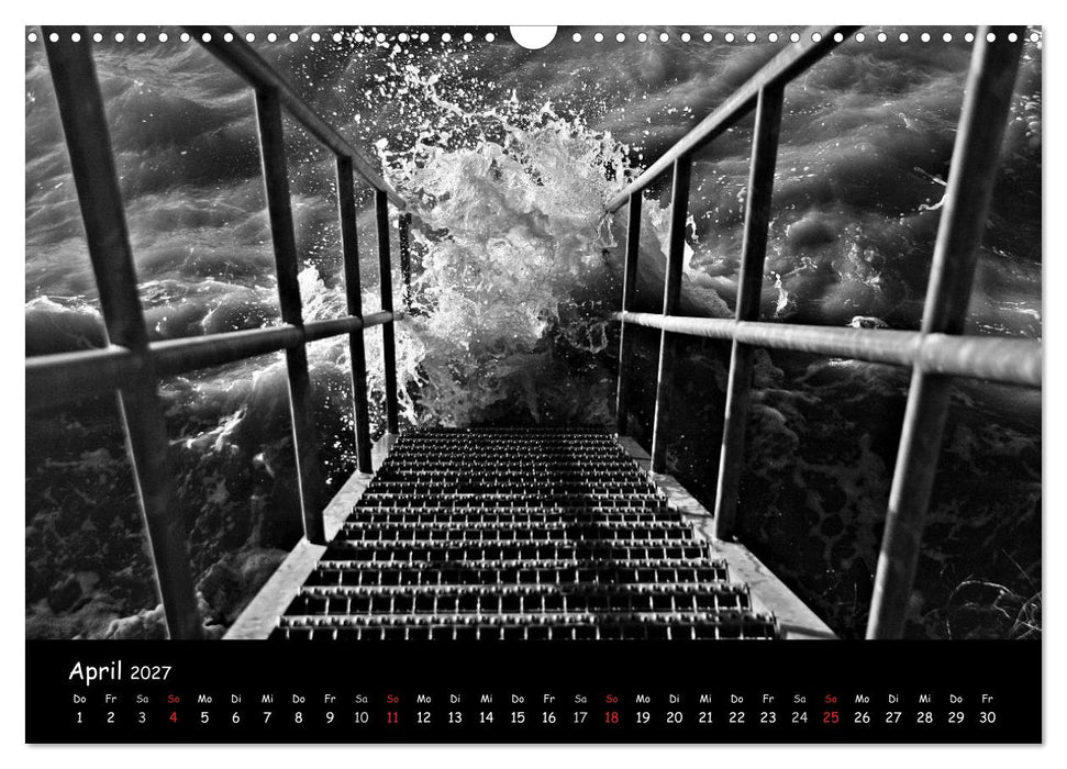 Rügen in schwarz-weiß (CALVENDO Wandkalender 2027)