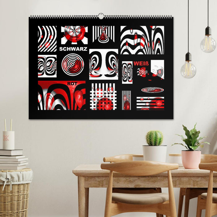 SCHWARZ, WEIß, ROT (CALVENDO Wandkalender 2027)