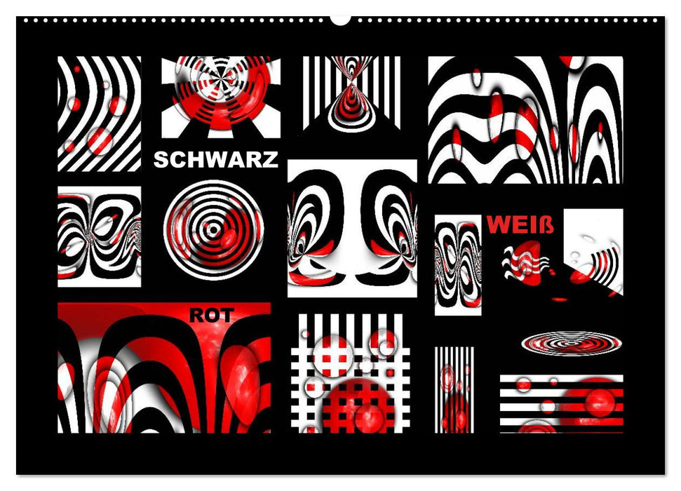 SCHWARZ, WEIß, ROT (CALVENDO Wandkalender 2027)