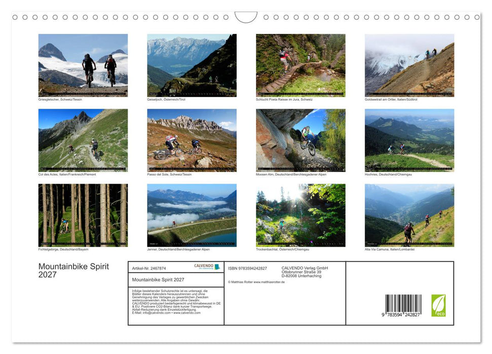 Mountainbike Spirit 2027 (CALVENDO Wandkalender 2027)