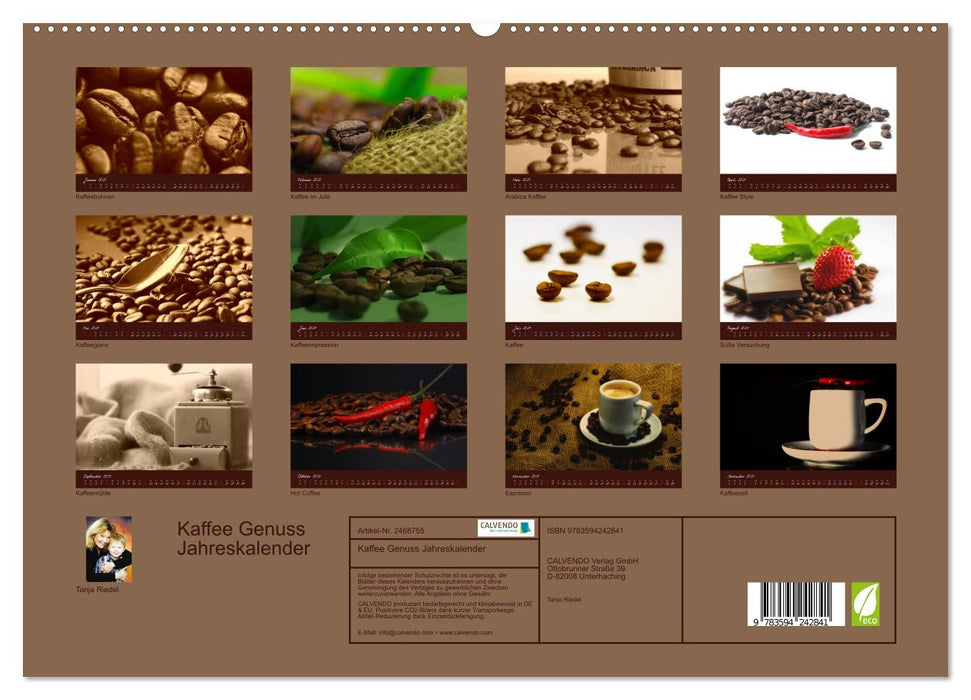 Kaffee Genuss Jahreskalender (CALVENDO Premium Wandkalender 2027)