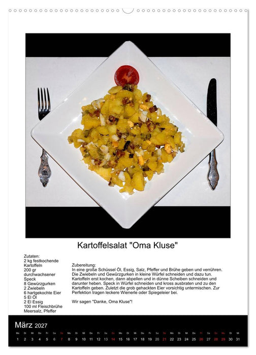 Omas Familienkochkalender (CALVENDO Wandkalender 2027)