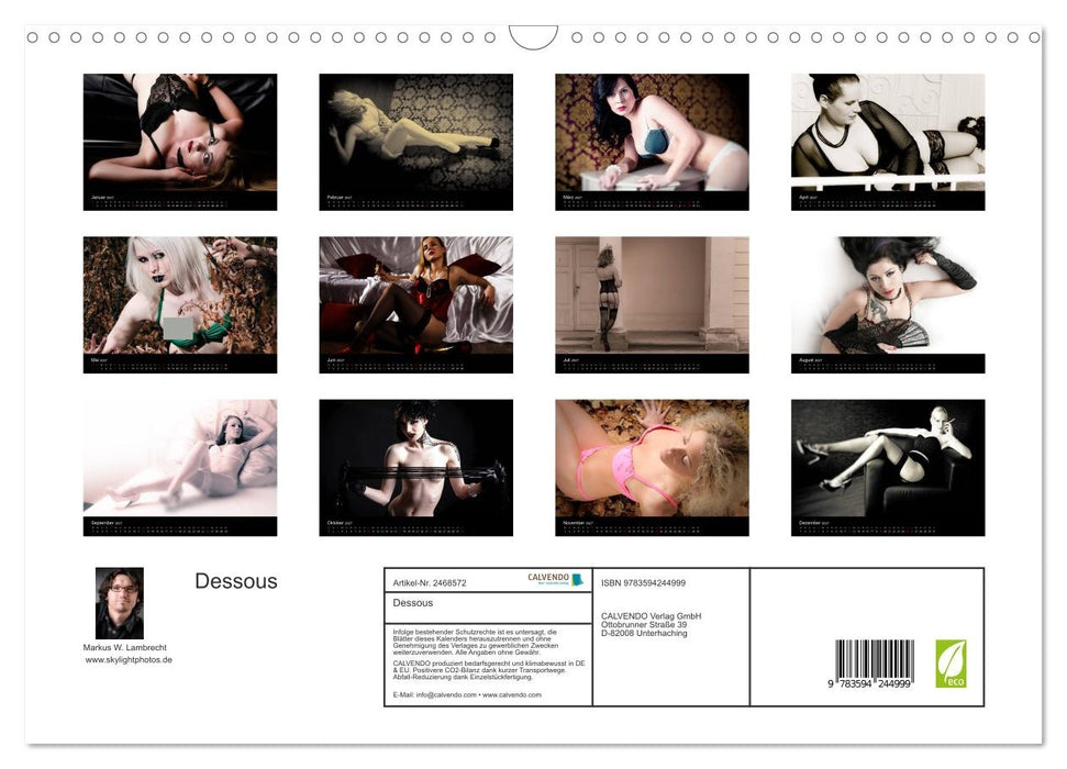 Dessous (CALVENDO Wandkalender 2027)