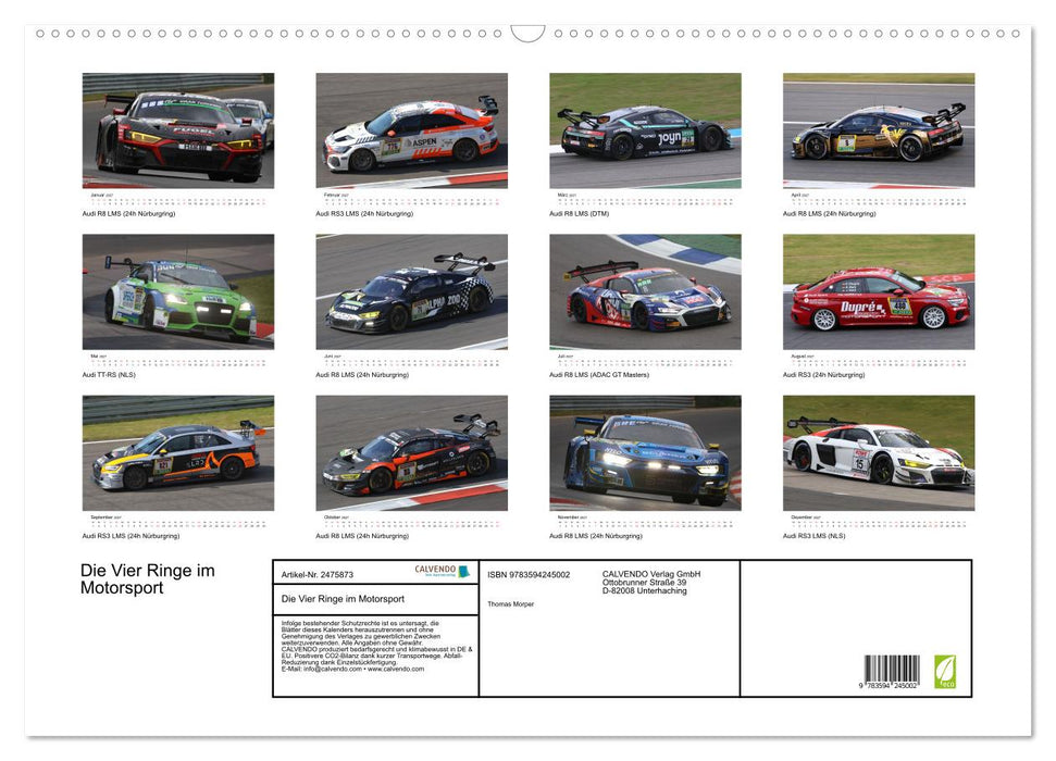 Die Vier Ringe im Motorsport (CALVENDO Wandkalender 2027)