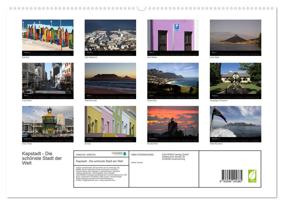 Kapstadt - Die schönste Stadt der Welt (CALVENDO Premium Wandkalender 2027)