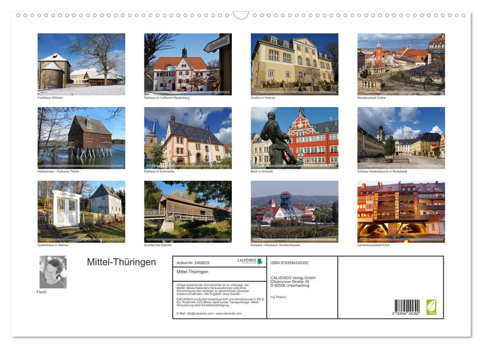 Mittel-Thüringen (CALVENDO Wandkalender 2027)