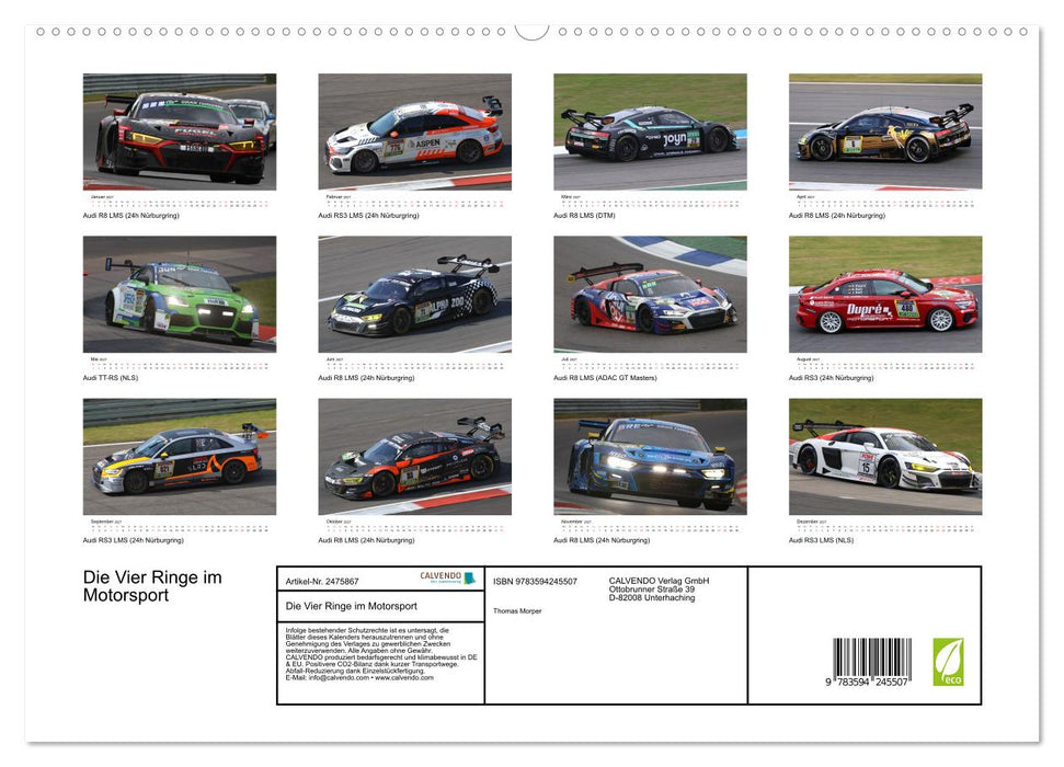 Die Vier Ringe im Motorsport (CALVENDO Premium Wandkalender 2027)
