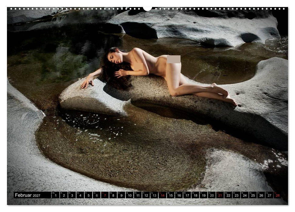 Aktfotografie auf Stein und Felsen (CALVENDO Wandkalender 2027)