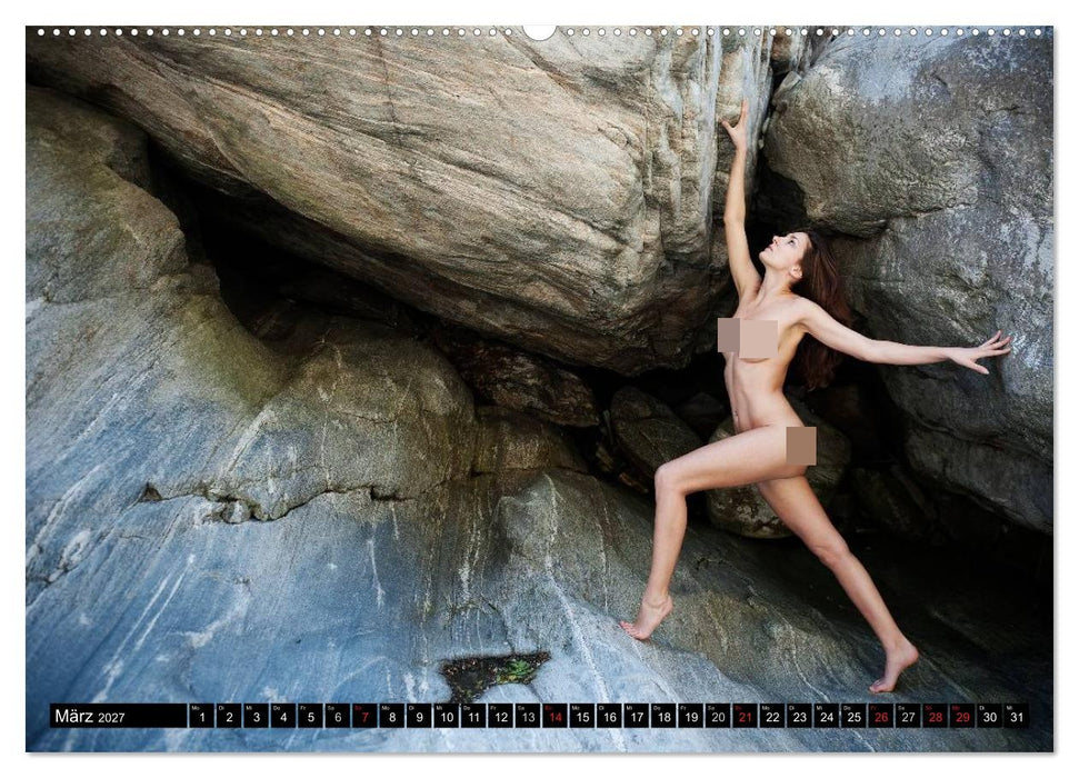 Aktfotografie auf Stein und Felsen (CALVENDO Wandkalender 2027)