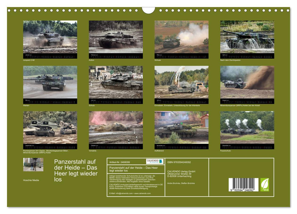 Panzerstahl auf der Heide – Das Heer legt wieder los (CALVENDO Wandkalender 2027)