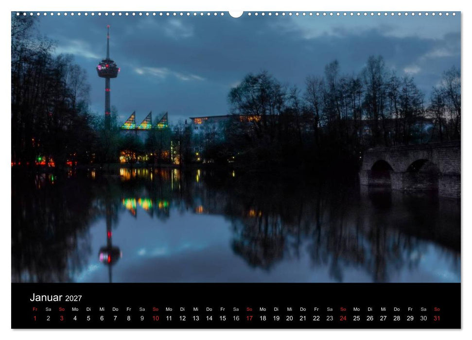 Köln bei Nacht (CALVENDO Wandkalender 2027)