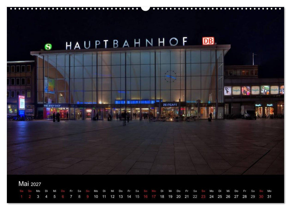 Köln bei Nacht (CALVENDO Wandkalender 2027)