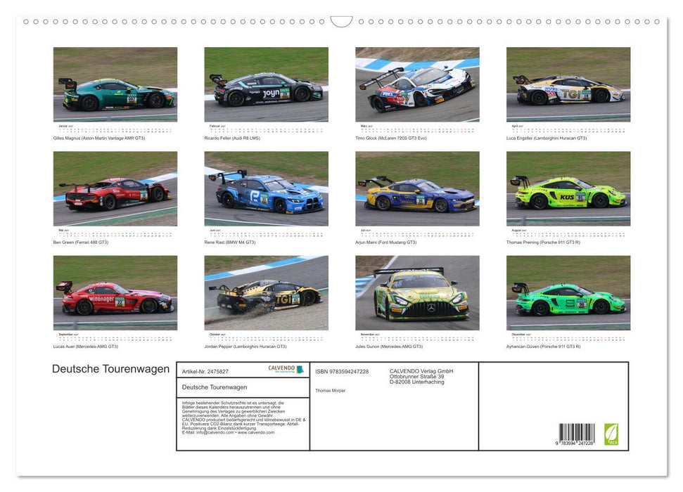Deutsche Tourenwagen (CALVENDO Wandkalender 2027)