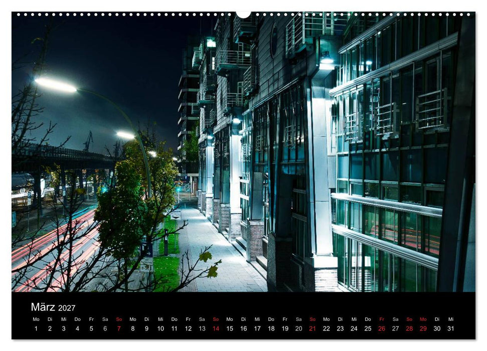 hamburg - night views (CALVENDO Wandkalender 2027)