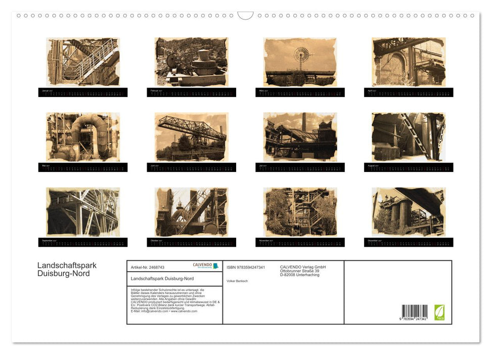 Landschaftspark Duisburg-Nord (CALVENDO Wandkalender 2027)