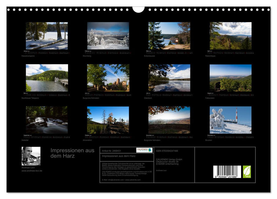 Impressionen aus dem Harz (CALVENDO Wandkalender 2027)