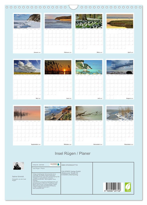 Insel Rügen / Planer (CALVENDO Wandkalender 2027)