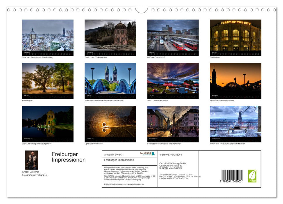 Freiburger Impressionen (CALVENDO Wandkalender 2027)