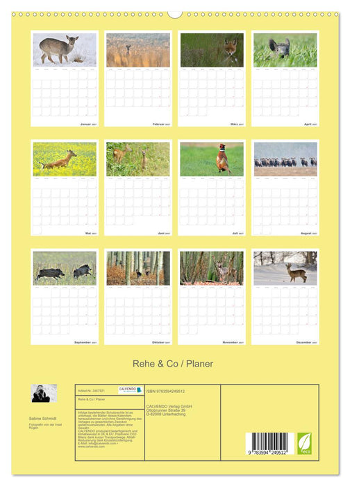 Rehe & Co / Planer (CALVENDO Premium Wandkalender 2027)