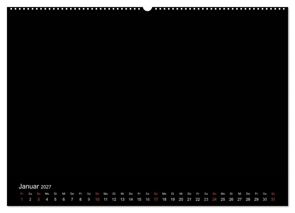 Bastelkalender - Schwarz (CALVENDO Wandkalender 2027)