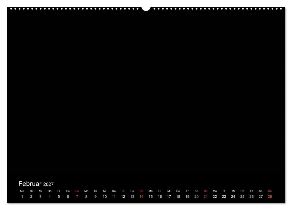 Bastelkalender - Schwarz (CALVENDO Wandkalender 2027)
